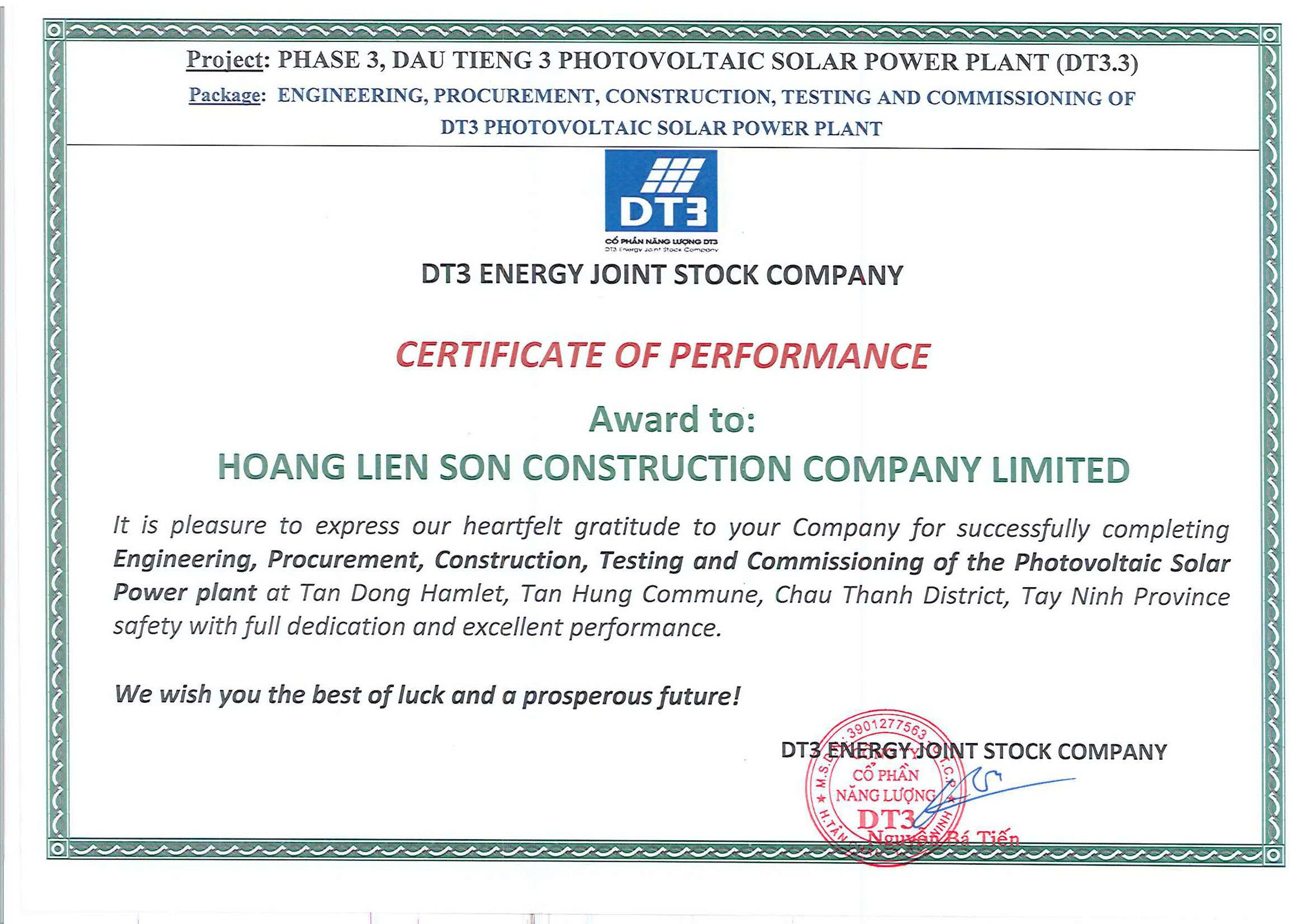 Safety Award anh Performance DT3
