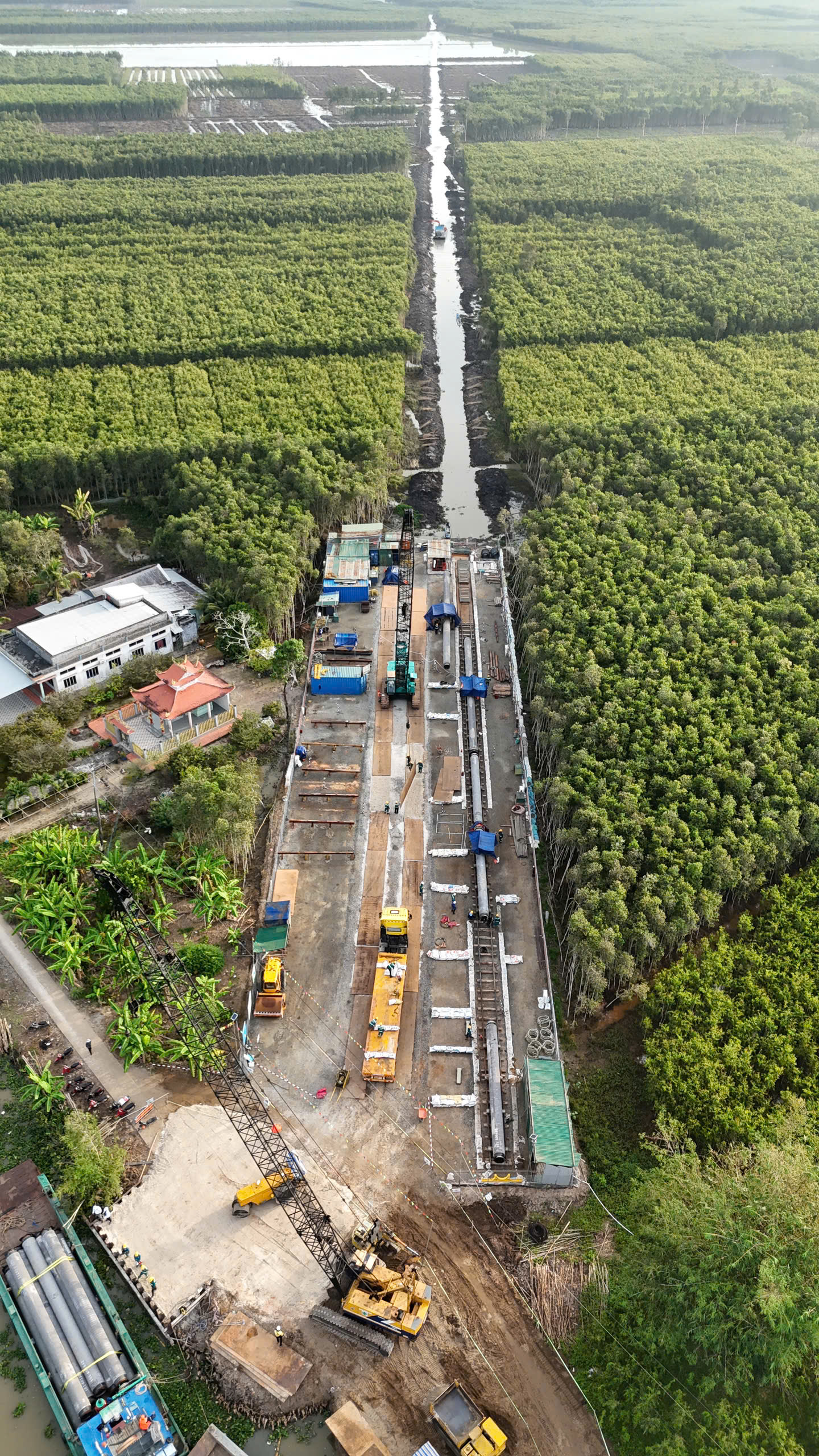 Thi công Tuyến ống bờ - Dự án Đường ống Dẫn khí Lô B - Ô MÔN