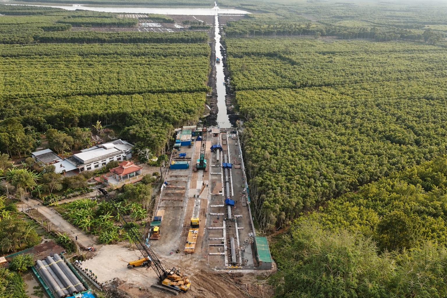 Thi công Tuyến ống bờ - Dự án Đường ống Dẫn khí Lô B - Ô MÔN