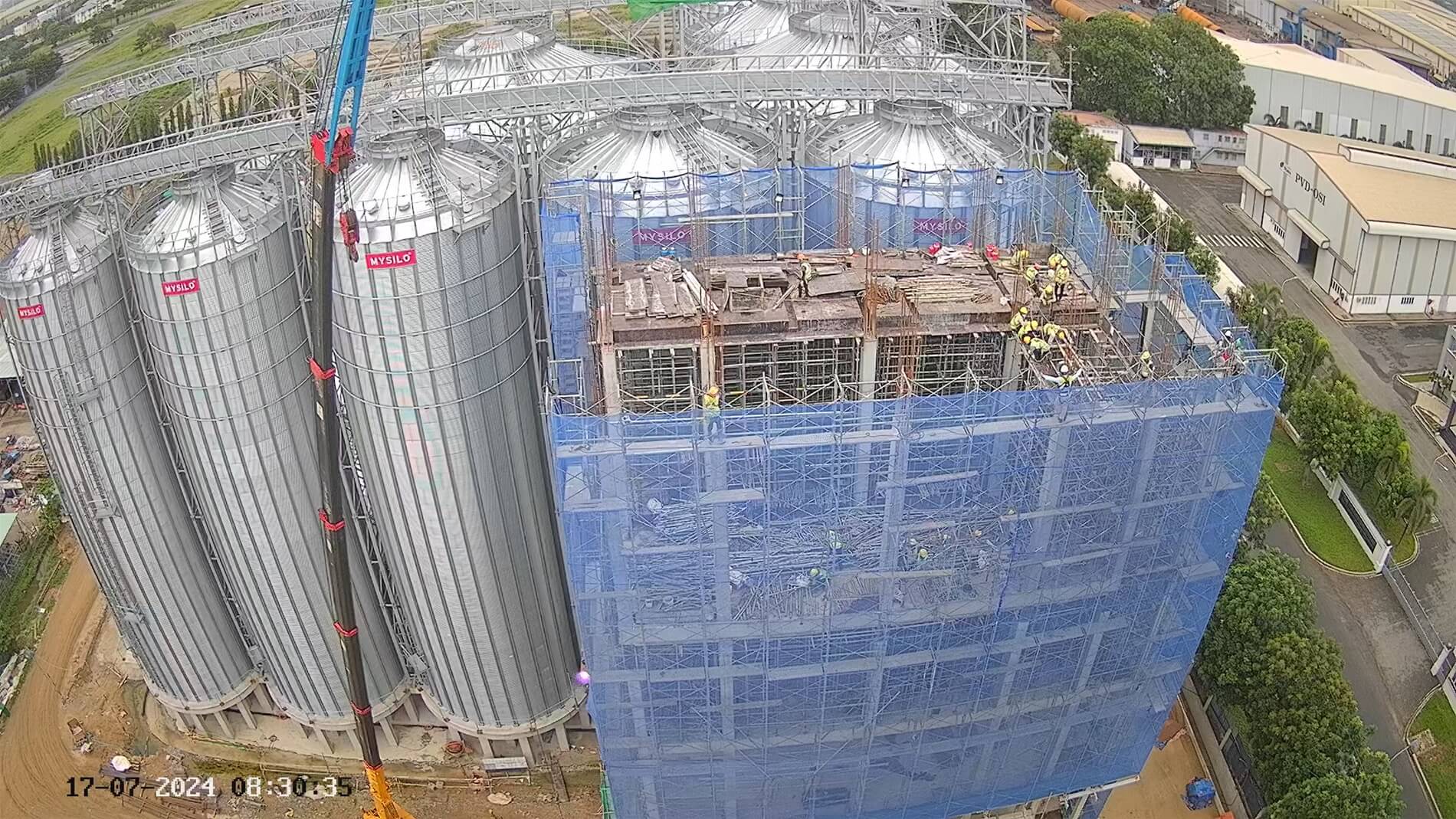 Mở rộng Nhà máy Bột mỳ MEKONG - Xây dựng Nhà Phối trộn & Silo chứa Bột mỳ